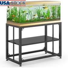 Fish Tank Stand 40 Gallon Metal Aquarium Stand Double-Layer Storage Home Office