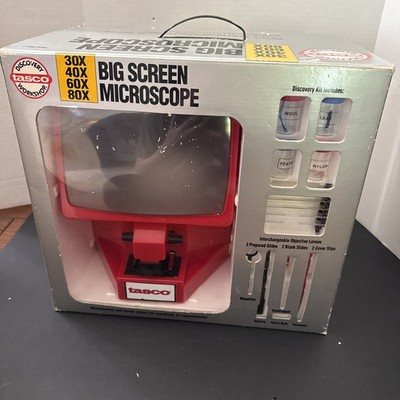 Tasco Big Screen Microscope 30x/40x/60x/80x  New In Original Box Made In Italy