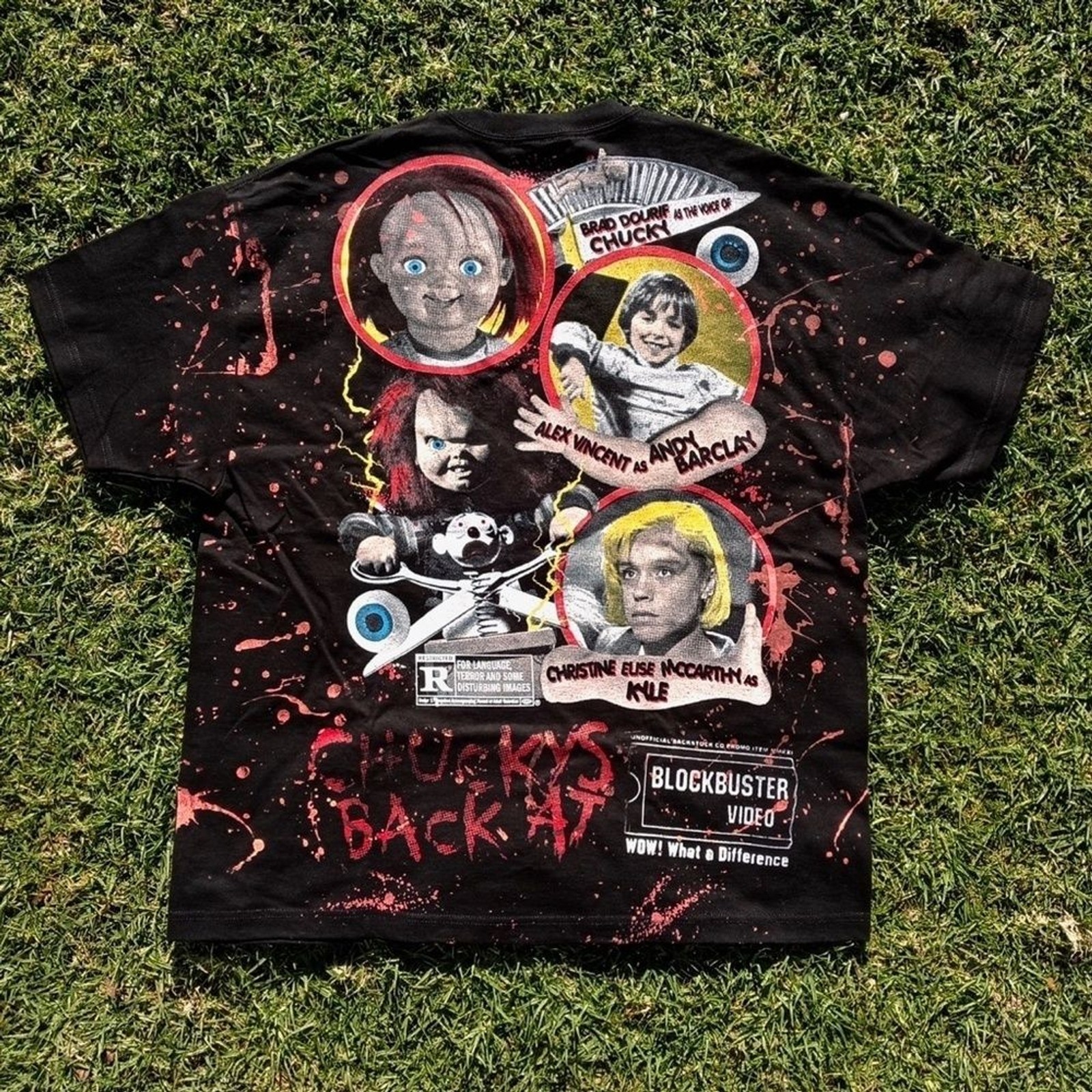CHILD'S PLAY 2 T-Shirt Size 2XL Chucky Horror Movie All Over Print Bootleg image 4