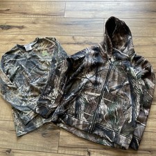 Realtree Youth Camo Long Sleeve And Zip Up Hoodie Youth Medium/Large