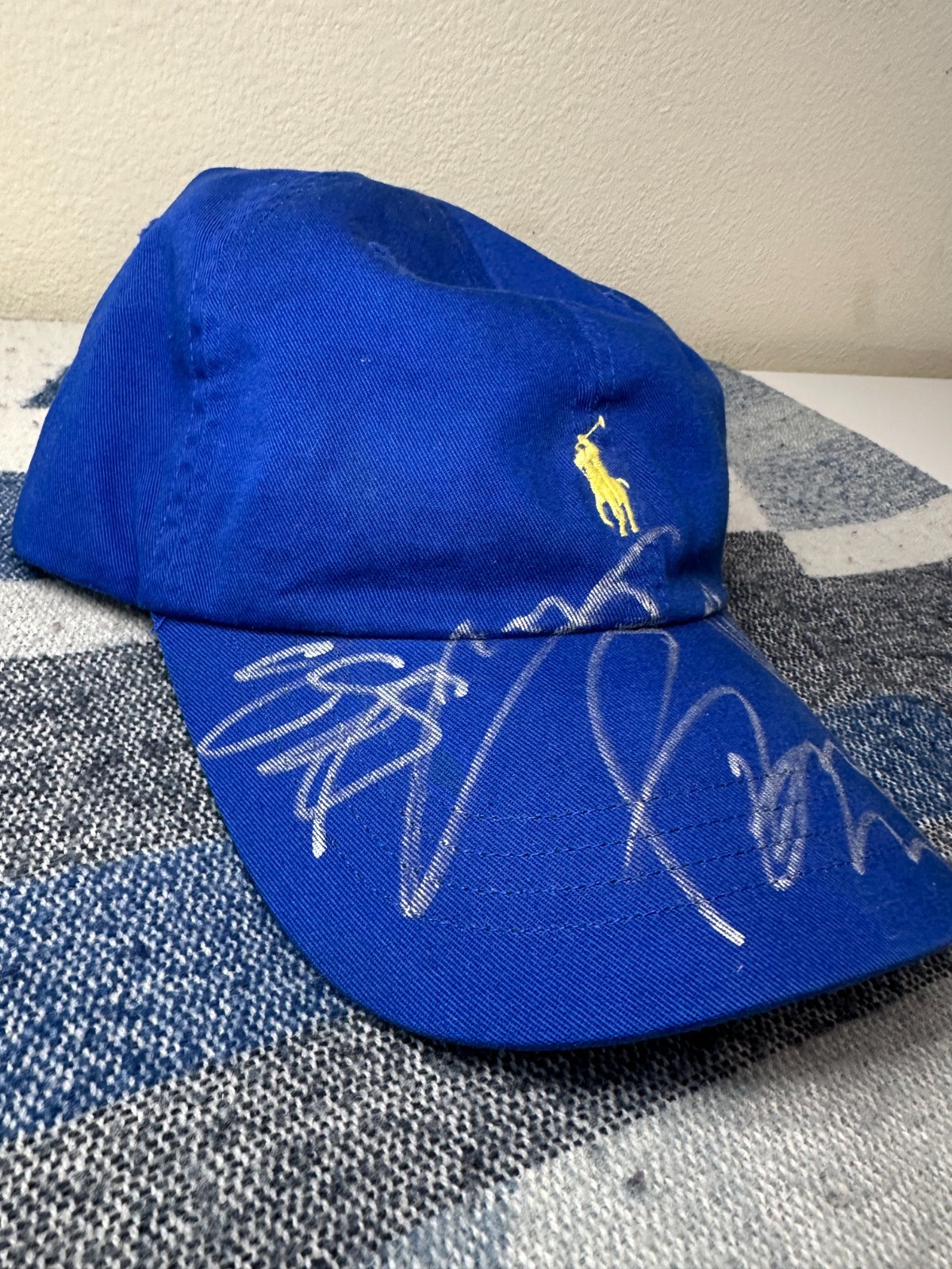 ralph lauren blue polo hat AUTOGRAPH image 2