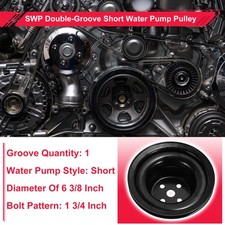 SWP Doppelriemen Kurz Wasserpumpe Riemenscheibe für Chevy Big Block 396 427 454