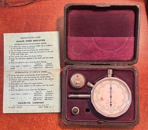 Halser-Tel speed indicator, C.H. Boulin, NY, Made in Switzerland, w/instructions