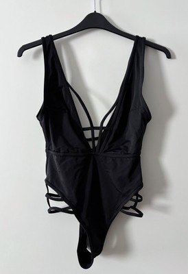 Bluebella Badeanzug 36 / S Schwarz Bänder Outcut Rückenfrei