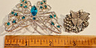 5 Vintage Butterfly Pins; Rhinestones, Crystals, Pewter; NIP See Closeups; Ages? — photo 3