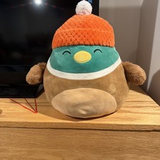 Squishmallow AVERY The Duck 12" Fuzzy Arms Orange Beanie Hat