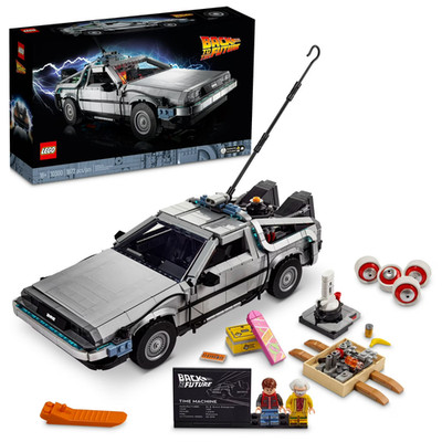 LEGO Icons Back to the Future Time Machine 10300, Model Car Building Kit, Based