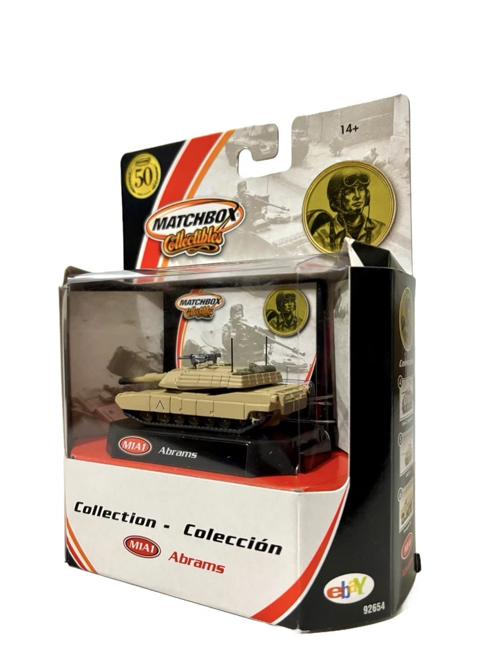 Matchbox Collectibles 50th Tan 2001 Military M1A1 Abrams Tank 92654 - Unopened - Image 3 of 4