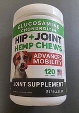 Hemp Chews for Dogs - Hip Joint Supplement with Glucosamine - Joint