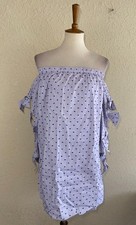 Cece Womens Pinstriped Mini Dress Marina Blue Size 4