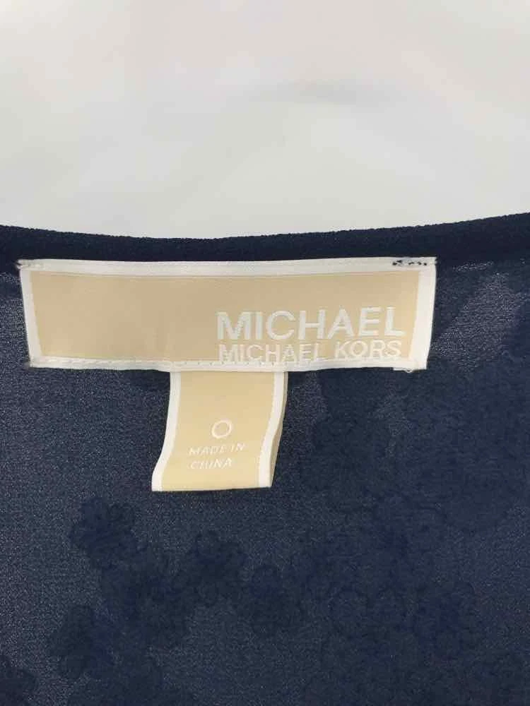 Abito MICHAEL Michael Kors Navy taglia 0 floreale tubino lunghezza ginocchio manica corta