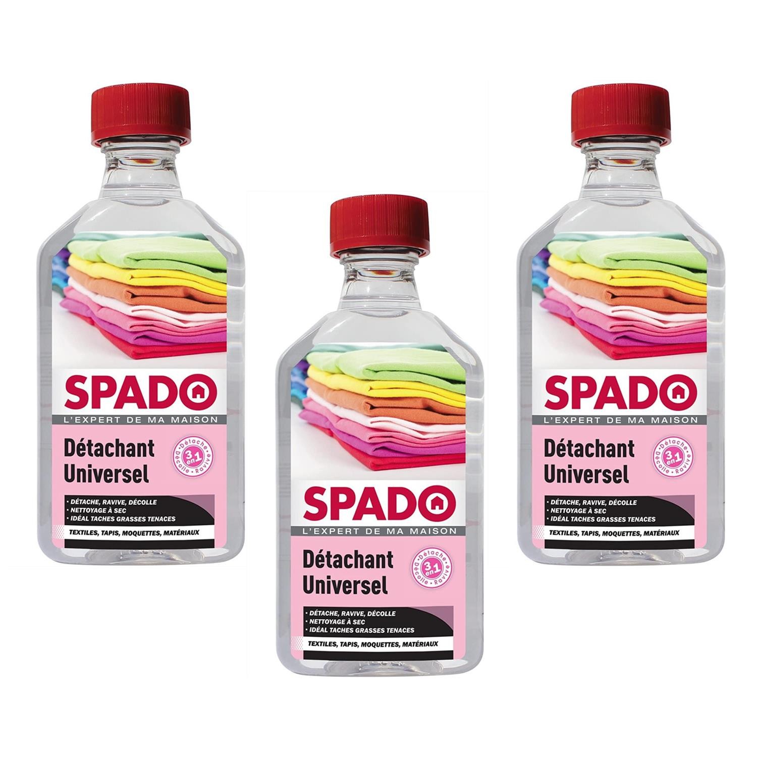 Spado détachant universel linge lot de 3 flacons de 250 ml