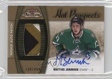 2015 Upper Deck Fleer Showcase Hot Prospects /499 Mattias Janmark Patch Auto f0l