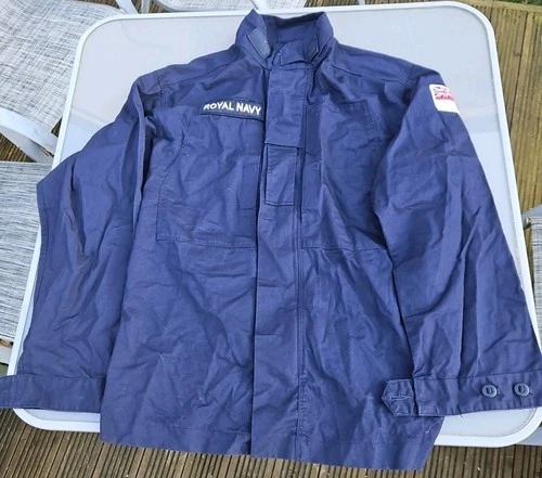 British Royal Navy Lightweight Blue PCS FR Combat Jacket Size 180/96  Used