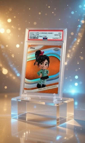 Vanellope Von Schweetz 2025 Topps Chrome Disney Orange Ref /25 PSA 10 Pop 1 ?