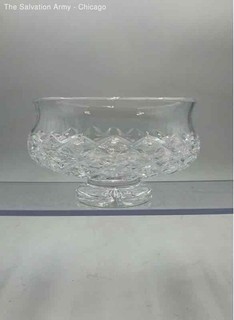 Waterford Crystal Clear Footed Glazed Finish Dinnerware Centerpiece Bowl 5.5"