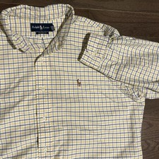 Ralph Lauren Button Down Long Sleeve Custom Fit Shirt Men  s Large Cotton