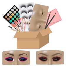 Makeup Practice Face Board, Resusable 3D Makeup Mannequin Face, Eyes Makeup P...