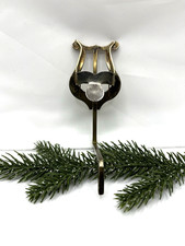 Antique Lyre Shaped Music Holder Clip for Brass Instrument Made in USA