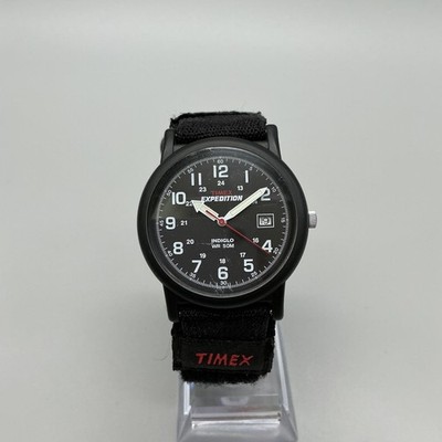 Timex Expedition Camper T40011 Mens Watch 36mm Black Indiglo Date