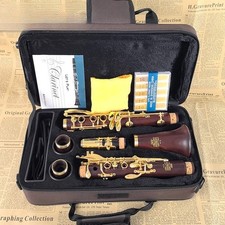 Professional clarinet, mahogany, bB key, gold-plated, 17 keys, Sib Klarnet M15