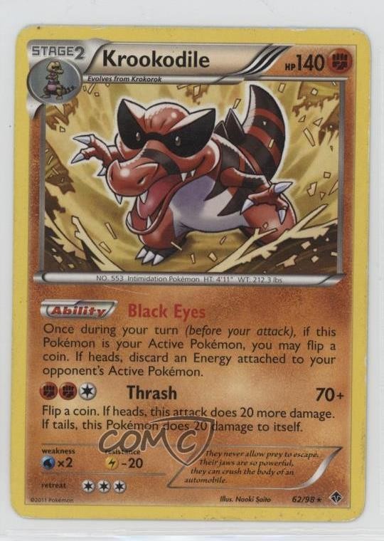 Krookodile Pokémon Black & White: Emerging Powers #62