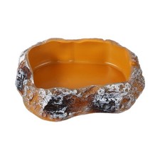 Reptile Food Bowl Reptile Feeding Dish Corner Bowl XS 4.1" Orange