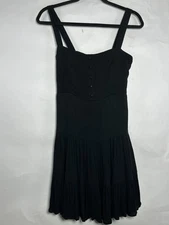 Forever 21 Sweetheart Fit & Flare Black Dress Sz Medium Skater Dress A-line EUC