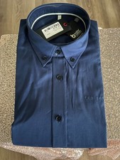 TED BAKER Oxford Shirt Mens TB 3 UK M Allarde Dark Blue Branded Long Sleeve NEW