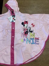 waterproof rain cape girl Disney Minnie mouse size unique