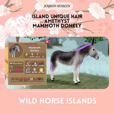   Wild Horse Islands   IUH Amethyst RC Blue Roan Mammoth Donkey  