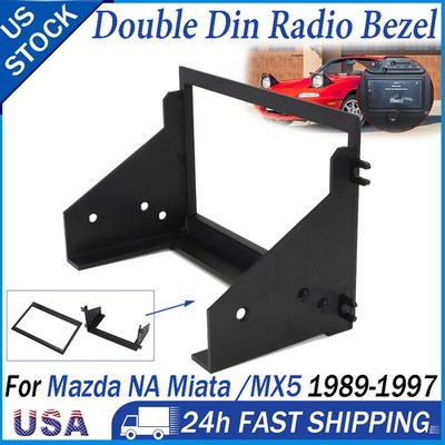 For Mazda Miata NA Double Din Head Unit Bezel 2DIN Radio Frame Fit MX5 1989-1997