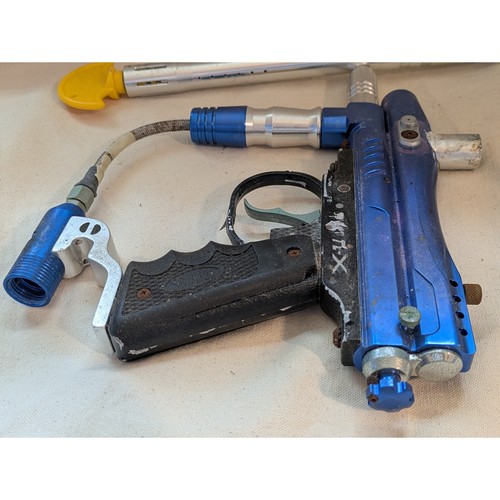 Kingman Spyder TL-X Paintball Marker Blue Semi-Auto Mechanical Gun with Barrel - Picture 6 of 11