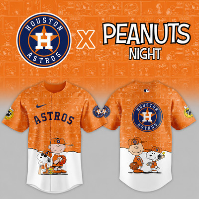 Astros x Peanuts Night Limited Edition MLB Baseball Jersey 2026 Unisex S-5XL