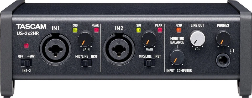 TASCAM US-2X2HR 2MIC, 2in/2out 24bit/192kHz High-resolution USB audio Interface - Image 4 of 4