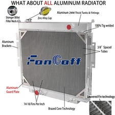 Aluminum Radiator Fit 1983-1994 Ford F150 F250 F350 F59 6.9L 420ci 7.3L 445ci V8