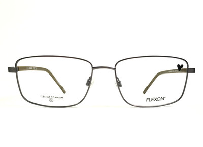 Flexon Brille Rahmen H6078 073 Matt Satin Gunmetal Grün Draht Felge 56-17-145