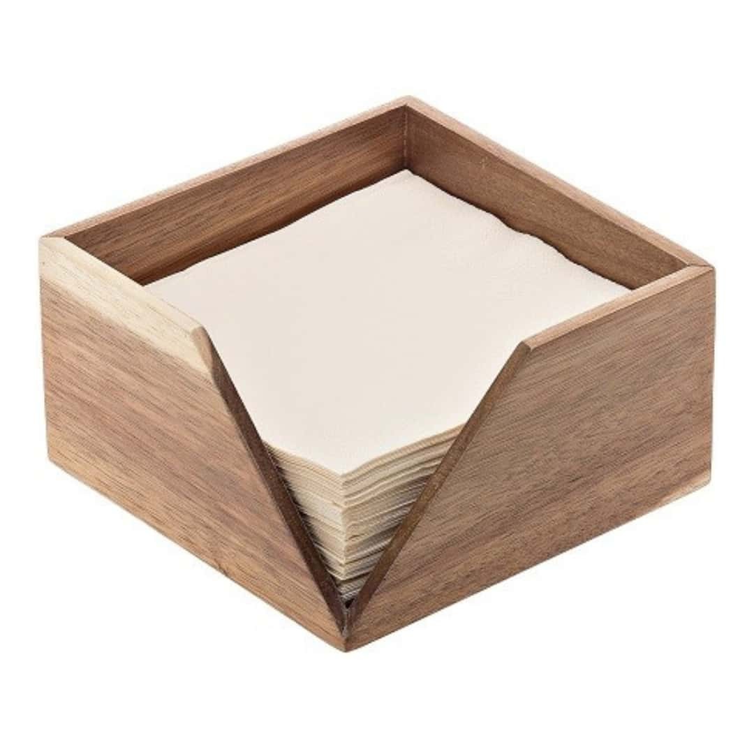 Napkin Holder 25X25 In Acacia Wood For Bar And Buffet - Leone - Restaurant