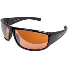 Maxx Major Sport Golf Riding Sunglasses Black with High Definition Amber Lens