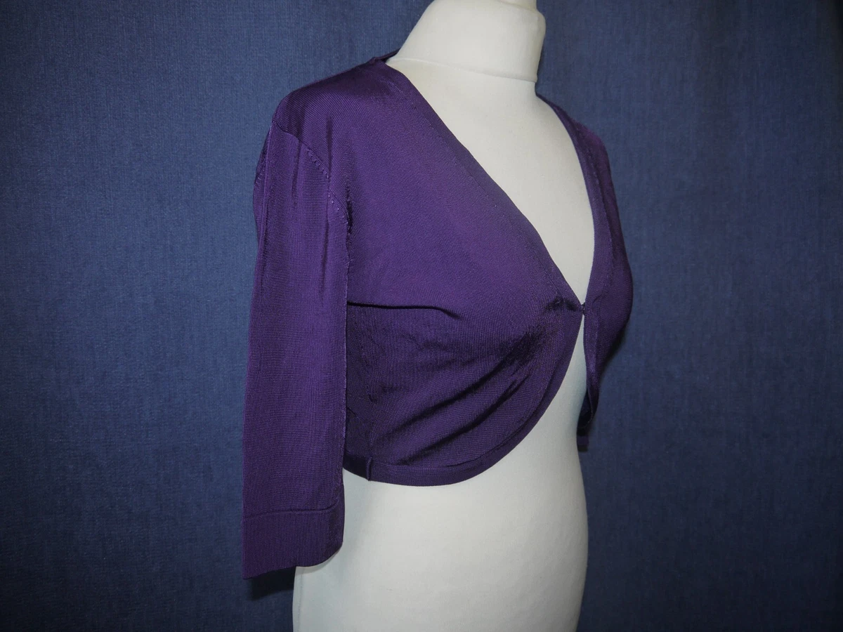 Dark purple aubergine colour shrug PHASE EIGHT PHASE 8 size 10
