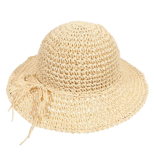 Travel Hat Summer Straw Woven Beach Hats Kids Wide Brim Kids Sun Hat