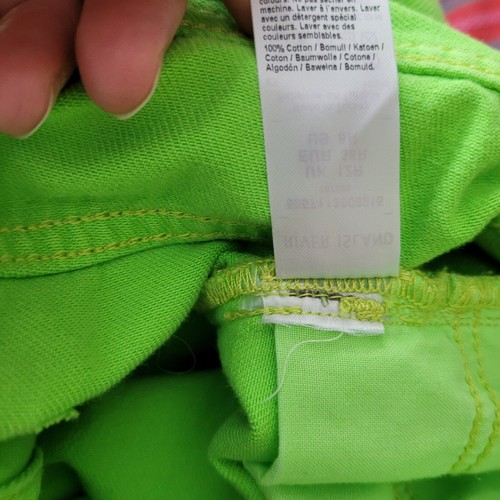 River Island High Rise Cargo Jean In Bright Green Women's Size 12R - Picture 17 of 18