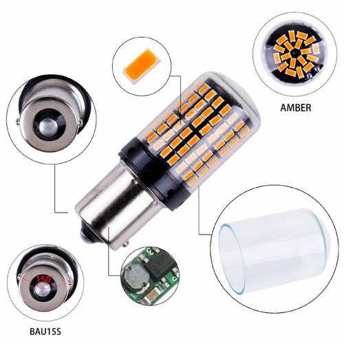 2X Canbus Amber Blinker BAU15S 7507 5009 PY21W 1156PY LED Turn Signal Light Bulb - Picture 5 of 6
