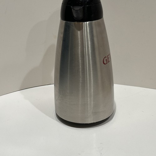 Gevalier Servizio Caraffa Caffè Acciaio Inox Manico Nero Coperchio circa Alto 11" - Foto 4 di 9