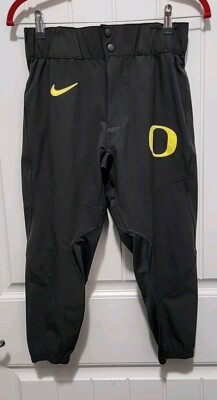Nike Oregon Ducks Football Team Pants Gray Mens 30 Yellow Logo And Swoosh NCAA