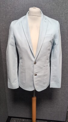 Asos Slim Fit Blazer Ice Blue Size 38' Chest LN049 FF 01