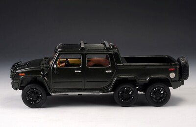 HUMMER H2 ブラック 1/43 Auto Scale 2018 HUMMER H2 SUV FLAT BLACK 4X4 GM 1:40 SCALE DIECAST