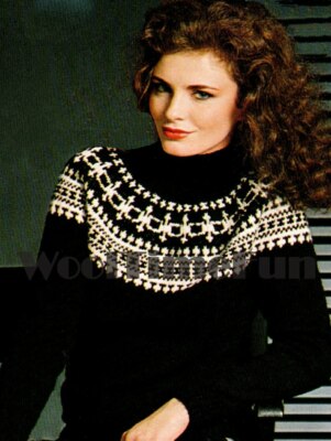 Strickmuster Damen klassisch Fair Isle/Ski/Nordic Joch Pullover & Beinwärmer