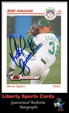 1991 AAA Impel Mike Ignasiak #142 Denver Zephyrs Authentic Autographed Card