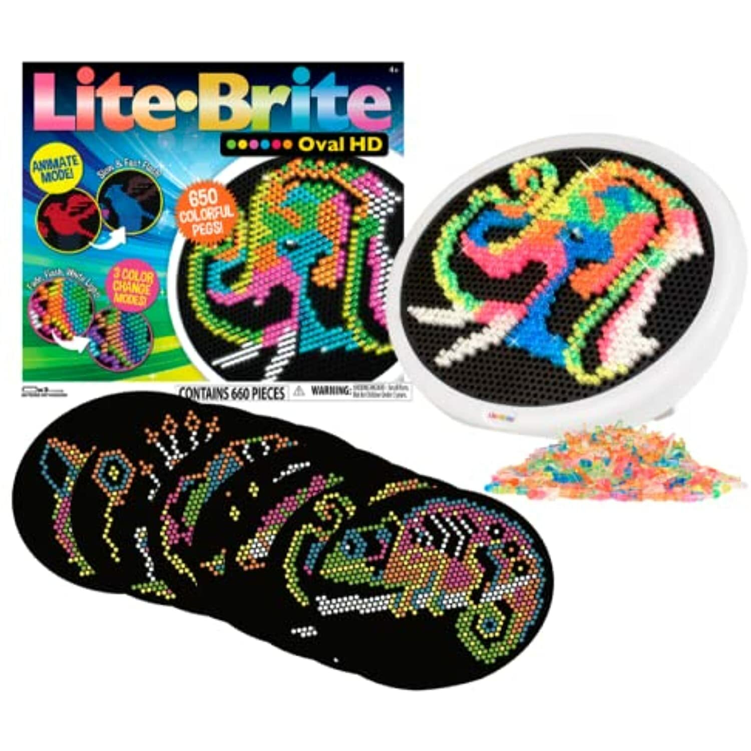 Lite Brite Oval High Definition - Light Up Toy - Great Gift for Girls and  Boys 885561022506 | eBay